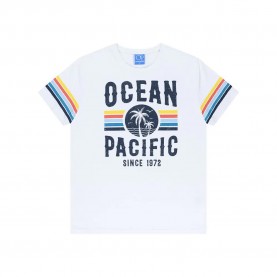 Тениска Ocean pacific Tiderush short sleeve T-shirt - White (White / Multicolour) тениска,мъжки,тениски,дамски,тениски,ocean,pacific,tiderush,short,sleeve,t,shirt,white,(white,multicolour)