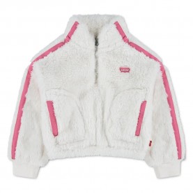 блуза,детски,блузи,levi´s,®,sherpa,half,zip,sweatshirt,white,(wild,rose)