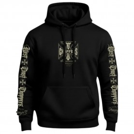 суичър,мъжки,пуловери,west,coast,choppers,gangscript,hoodie,black,(black)