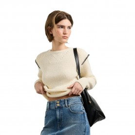 Блуза Pepe jeans Analia sweater - Beige (Mousse White) блуза,мъжки,пуловери,дамски,пуловери,pepe,jeans,analia,sweater,beige,(mousse,white)