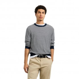 Блуза Pepe jeans Andre Stripes sweater - Blue (Dulwich Blue) блуза,мъжки,пуловери,дамски,пуловери,pepe,jeans,andre,stripes,sweater,blue,(dulwich,blue)