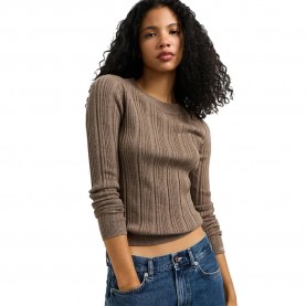 Блуза Pepe jeans Anna sweater - Brown (Trail Brown) блуза,мъжки,пуловери,дамски,пуловери,pepe,jeans,anna,sweater,brown,(trail,brown)