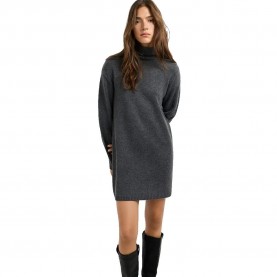 Рокля Pepe jeans Arika long sleeve short dress - Grey (Dark Grey Marl) рокля,дамски,поли,и,рокли,pepe,jeans,arika,long,sleeve,short,dress,grey,(dark,grey,marl)