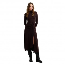 Рокля Pepe jeans Baker long sleeve long dress - Brown (Chocolate Brown) рокля,дамски,поли,и,рокли,pepe,jeans,baker,long,sleeve,long,dress,brown,(chocolate,brown)