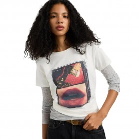 Тениска Pepe jeans Bilquis short sleeve T-shirt - White (Mousse White) тениска,мъжки,тениски,дамски,тениски,pepe,jeans,bilquis,short,sleeve,t,shirt,white,(mousse,white)