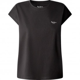 Тениска Pepe jeans Blooma short sleeve T-shirt - Black (Black) тениска,мъжки,тениски,дамски,тениски,pepe,jeans,blooma,short,sleeve,t,shirt,black,(black)