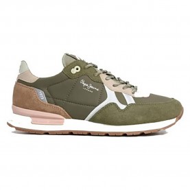 Маратонки Pepe jeans Brit City trainers - Green (Dusky Green) маратонки,мъжки,маратонки,дамски,маратонки,pepe,jeans,brit,city,trainers,green,(dusky,green)