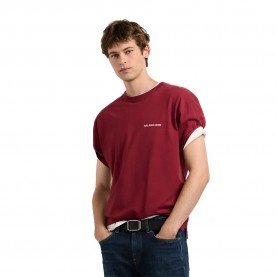Тениска Pepe jeans Charlie short sleeve T-shirt - Red (Ruby Wine Red) тениска,мъжки,тениски,дамски,тениски,pepe,jeans,charlie,short,sleeve,t,shirt,red,(ruby,wine,red)