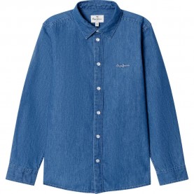 Риза с дълъг ръкав Pepe jeans Classic Slim Fit long sleeve shirt - Blue (Medium Blue) риза,с,дълъг,ръкав,дамски,ризи,мъжки,ризи,pepe,jeans,classic,slim,fit,long,sleeve,shirt,blue,(medium,blue)