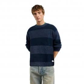 Блуза Pepe jeans Deacon Stripes sweater - Blue (Sea Blue) блуза,мъжки,пуловери,дамски,пуловери,pepe,jeans,deacon,stripes,sweater,blue,(sea,blue)