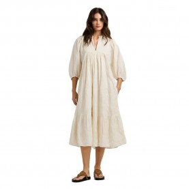 рокля,дамски,поли,и,рокли,pepe,jeans,fabiana,3,4,sleeve,midi,dress,beige,(mousse,white)