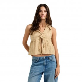 Pepe jeans Frances sleeveless blouse - Beige / Yellow (Vanilla Beige) дамски,блузи,pepe,jeans,frances,sleeveless,blouse,beige,yellow,(vanilla,beige)