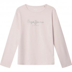 тениска,мъжки,тениски,дамски,тениски,pepe,jeans,hana,glitter,long,sleeve,t,shirt,beige,(dusty,rose,pink)