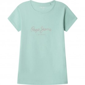 тениска,мъжки,тениски,дамски,тениски,pepe,jeans,hana,glitter,n,short,sleeve,t,shirt,green,(aqua,blue)
