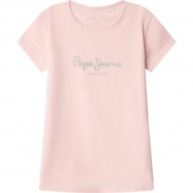 тениска,мъжки,тениски,дамски,тениски,pepe,jeans,hana,glitter,n,short,sleeve,t,shirt,pink,(soft,pink)