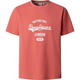 Тениска Pepe jeans Jimmy short sleeve T-shirt - Orange (Cinnabar Red) тениска,мъжки,тениски,дамски,тениски,pepe,jeans,jimmy,short,sleeve,t,shirt,orange,(cinnabar,red)