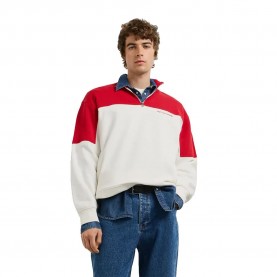 Блуза Pepe jeans Jory half zip sweatshirt - White (Winter Red) блуза,мъжки,пуловери,pepe,jeans,jory,half,zip,sweatshirt,white,(winter,red)