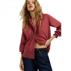 Риза с дълъг ръкав Pepe jeans June long sleeve shirt - Red (Berry Red) риза,с,дълъг,ръкав,дамски,ризи,мъжки,ризи,pepe,jeans,june,long,sleeve,shirt,red,(berry,red)