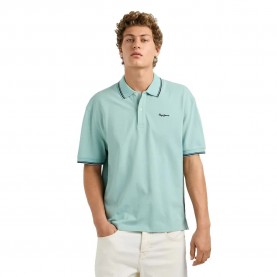 Pepe jeans Matthew short sleeve polo - Blue (Dark Acqua Blue) дамски,блузи,с,яка,мъжки,блузи,с,яка,pepe,jeans,matthew,short,sleeve,polo,blue,(dark,acqua,blue)
