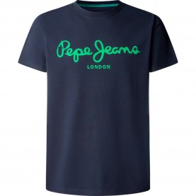 Тениска Pepe jeans PJL73 Original short sleeve T-shirt - Blue (Dulwich Blue) тениска,мъжки,тениски,дамски,тениски,pepe,jeans,pjl73,original,short,sleeve,t,shirt,blue,(dulwich,blue)