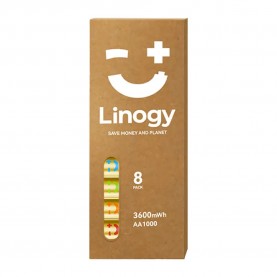 Linogy AA Li-ion Pro alkaline batteries - Clear (Black / Gold) батерии,linogy,aa,li,ion,pro,alkaline,batteries,clear,(black,gold)