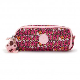 Kipling Gitroy pencil case - Pink (You Are Great Print) ученически,принадлежности,kipling,gitroy,pencil,case,pink,(you,are,great,print)