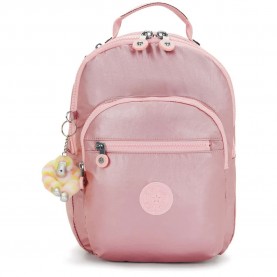 Раница Kipling Seoul S 14L backpack - Pink (Bronze Pink Metallic) раница,раници,kipling,seoul,s,14l,backpack,pink,(bronze,pink,metallic)