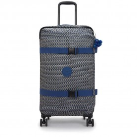 Kipling Spontaneous M 71L trolley bag - Blue / Grey (Blue On Wire) куфари,kipling,spontaneous,m,71l,trolley,bag,blue,grey,(blue,on,wire)