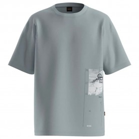 Тениска BOSS Journey 10273320 T-shirt - Grey (Open Grey) тениска,мъжки,тениски,дамски,тениски,boss,journey,10273320,t,shirt,grey,(open,grey)