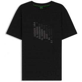 Тениска BOSS Network Flag 10273414 short sleeve T-shirt - Black (Black) тениска,мъжки,тениски,дамски,тениски,boss,network,flag,10273414,short,sleeve,t,shirt,black,(black)