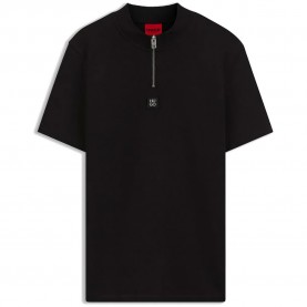 Тениска HUGO Dabi 10280499 T-shirt - Black (Black) тениска,мъжки,тениски,дамски,тениски,hugo,dabi,10280499,t,shirt,black,(black)