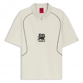 HUGO Duero short sleeve polo - Beige (Open White) дамски,блузи,с,яка,мъжки,блузи,с,яка,hugo,duero,short,sleeve,polo,beige,(open,white)