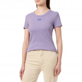 Тениска HUGO Easy 10257055 BLUE short sleeve T-shirt - Purple (Bright Purple) тениска,мъжки,тениски,дамски,тениски,hugo,easy,10257055,blue,short,sleeve,t,shirt,purple,(bright,purple)