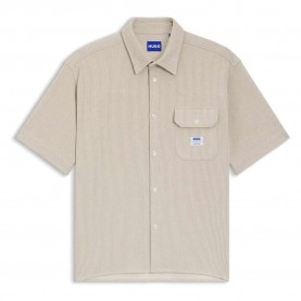 Тениска HUGO Ebaffino 10268599 BLUE short sleeve T-shirt - Beige (Open White) тениска,мъжки,тениски,дамски,тениски,hugo,ebaffino,10268599,blue,short,sleeve,t,shirt,beige,(open,white)