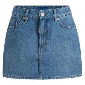 Пола HUGO Galanie 10278470 BLUE denim skirt - Blue (Turquoise / Aqua) пола,дамски,поли,и,рокли,hugo,galanie,10278470,blue,denim,skirt,blue,(turquoise,aqua)