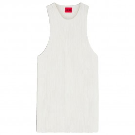 Тениска HUGO Sarepla 01 sleeveless T-shirt - White (Open White) тениска,мъжки,тениски,дамски,тениски,hugo,sarepla,01,sleeveless,t,shirt,white,(open,white)