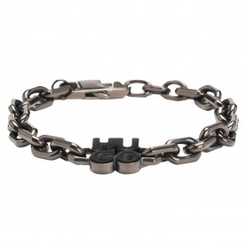 HUGO Stackedchain 10267605 bracelet - Silver (Dark Grey) бижутерия,hugo,stackedchain,10267605,bracelet,silver,(dark,grey)