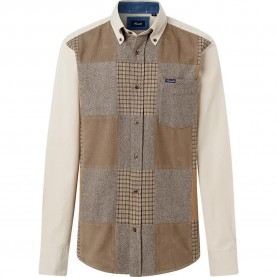 риза,с,дълъг,ръкав,дамски,ризи,мъжки,ризи,façonnable,multi,patch,long,sleeve,shirt,brown,(light,beige)