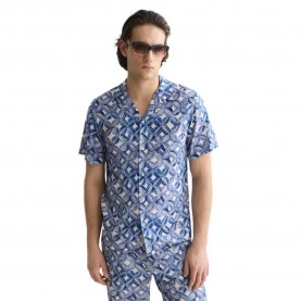 Риза с къс ръкав Scotch & soda 183573 Relaxed Fit short sleeve shirt - Blue (Tiles Flower Blue) риза,с,къс,ръкав,дамски,ризи,мъжки,ризи,scotch,&,soda,183573,relaxed,fit,short,sleeve,shirt,blue,(tiles,flower,blue)
