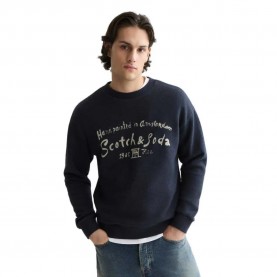 блуза,мъжки,пуловери,scotch,&,soda,183597,sweatshirt,blue,(sky,captain,melange)