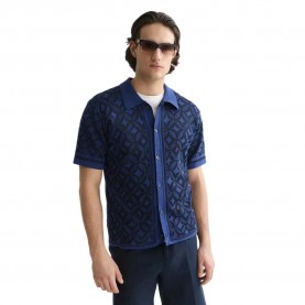 риза,с,къс,ръкав,дамски,ризи,мъжки,ризи,scotch,&,soda,183602,short,sleeve,shirt,blue,(tiles,flower,sky,captain)
