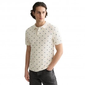 Scotch & soda 183607 Regular Fit short sleeve polo - Beige (Tiles Stars Eggnog) дамски,блузи,с,яка,мъжки,блузи,с,яка,scotch,&,soda,183607,regular,fit,short,sleeve,polo,beige,(tiles,stars,eggnog)