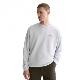 Блуза Scotch & soda 183762 sweatshirt - White / Grey (Grey Dawn) блуза,мъжки,пуловери,scotch,&,soda,183762,sweatshirt,white,grey,(grey,dawn)