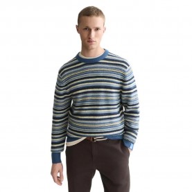 Блуза Scotch & soda 183778 sweater - Blue (Ensign Blue Stripe) блуза,мъжки,пуловери,дамски,пуловери,scotch,&,soda,183778,sweater,blue,(ensign,blue,stripe)