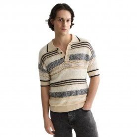 Scotch & soda 184295 short sleeve polo - Beige (Ensign Blue Stripe) дамски,блузи,с,яка,мъжки,блузи,с,яка,scotch,&,soda,184295,short,sleeve,polo,beige,(ensign,blue,stripe)