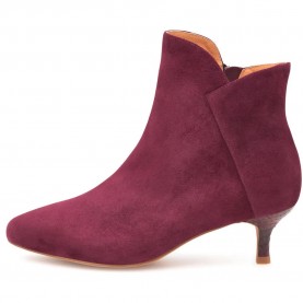 Woden Saga Zip S heel booties - Red / Purple (Cherry) дамски,боти,мъжки,боти,woden,saga,zip,s,heel,booties,red,purple,(cherry)