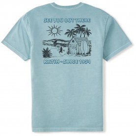 Тениска Katin Shacked short sleeve T-shirt - Blue (Air Force Blue) тениска,мъжки,тениски,дамски,тениски,katin,shacked,short,sleeve,t,shirt,blue,(air,force,blue)