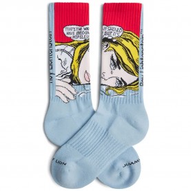 Чорапи Jimmy lion Athletic Roy Lichtenstein Hopeless long socks - Blue (Light Blue) чорапи,мъжки,чорапи,дамски,чорапи,jimmy,lion,athletic,roy,lichtenstein,hopeless,long,socks,blue,(light,blue)