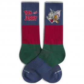 Чорапи Jimmy lion Athletic Tom And Jerry long socks - Multicolor (Navy Blue / Red / Green) чорапи,мъжки,чорапи,дамски,чорапи,jimmy,lion,athletic,tom,and,jerry,long,socks,multicolor,(navy,blue,red,green)
