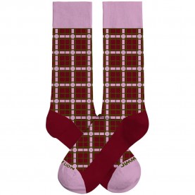 Чорапи Jimmy lion Evelina Kroon Pattern 1 long socks - Red (Garnet / Pink) чорапи,мъжки,чорапи,дамски,чорапи,jimmy,lion,evelina,kroon,pattern,1,long,socks,red,(garnet,pink)